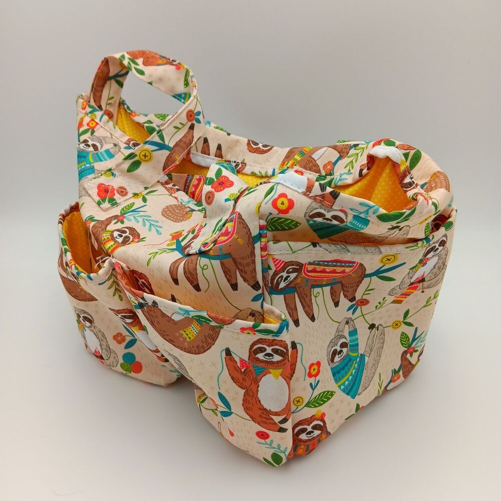 Sloths Print Fabric Craft Soft Tote Bag